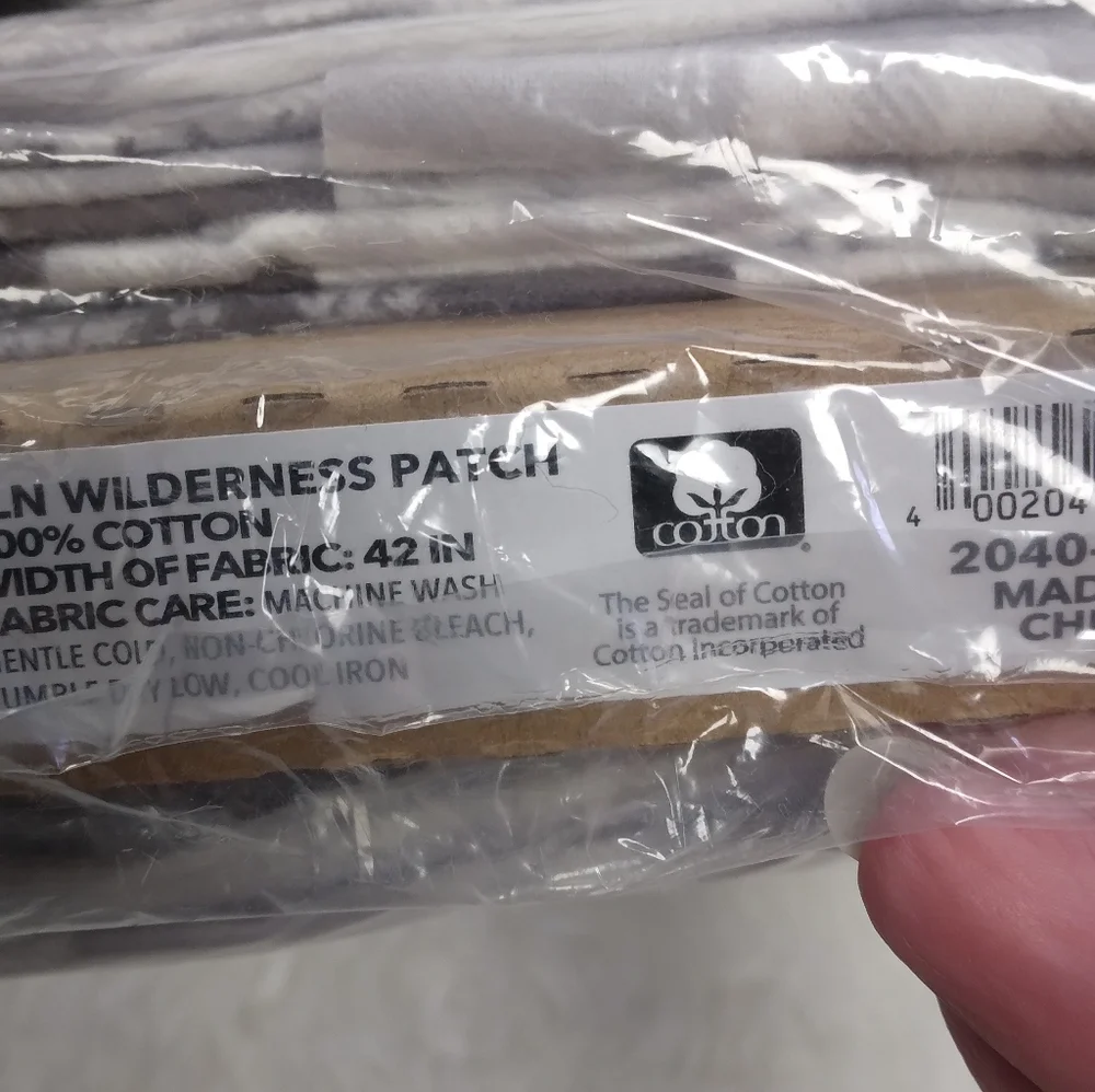 FABRIC Flannel Wilderness Gray, 100% Cotton Flannel, 8 Yard Sealed Bolt